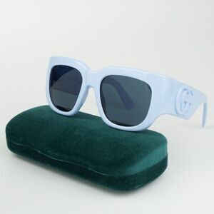 NEW Gucci GG1545S  004 Light Blue Women Square Sunglasses GG 1545S